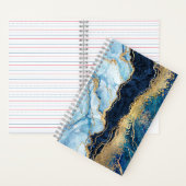水彩青金ゴールド      MarbleNotebook ノートブック (内側)