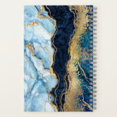 水彩青金ゴールド      MarbleNotebook ノートブック (裏面)