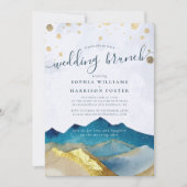 水彩青金山写真ウェディングブランチ 招待状 (正面)