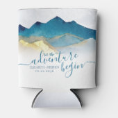 水彩青金山外ウェディング 缶クーラー (正面)