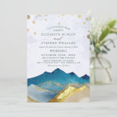 水彩青金山林户外婚礼 招待状 (スタンド正面)