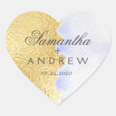 水彩青金箔フェイクモノグラム ハートシール (正面)