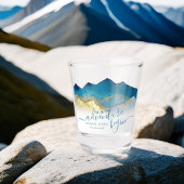 水彩青金箔マウンテンアウトドア結婚ズ ショットグラス