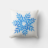水彩青雪片パターン クッション (正面)