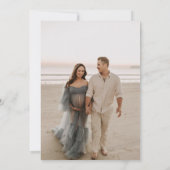 水彩青雲の赤ちゃんシャワー写真の招待状 招待状 (裏面)