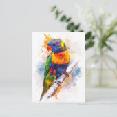 水彩青顔緑 ポストカード (スタンド正面)