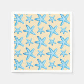 水彩青魚の模様 スタンダードカクテルナプキン (正面)