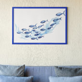 水彩青魚群 ポスター