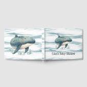 水彩青鯨少年ベビーシャワー ゲストブック (全面)