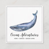 水彩青鯨広場ビジネスカード スクエア名刺 (正面)