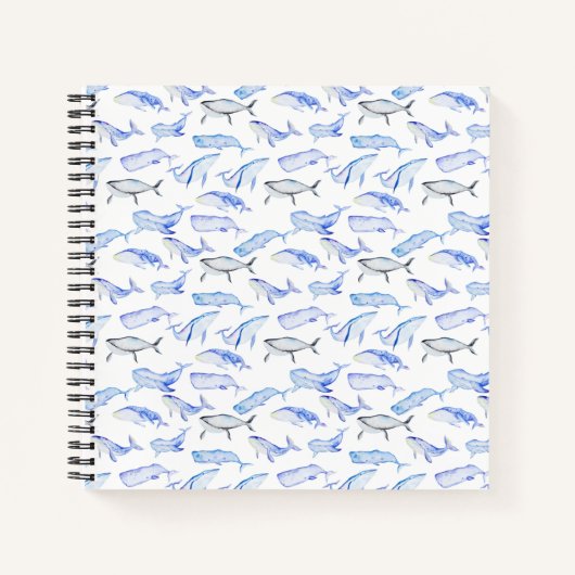 水彩青鯨文 ノートブック (正面)