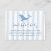 水彩青鯨赤ちゃんシャワーベビー エンクロージャーカード (正面)