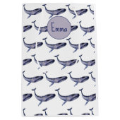 水彩青鯨 ミディアムペーパーバッグ (正面)