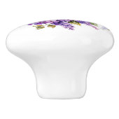 水彩青鳥とライラック セラミックノブ (側面)