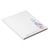 水彩青鳥の喜び主の聖書引用文 ノートパッド (アングル)