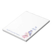 水彩青鳥の喜び主の聖書引用文 ノートパッド (回転)