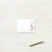 水彩青鳥の喜び主の聖書引用文 ポストイット (デスク上)