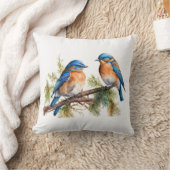 水彩青鳥オンパイン クッション (ブランケット)