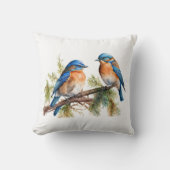 水彩青鳥オンパイン クッション (正面)