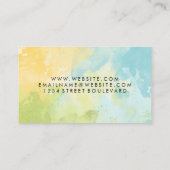 水彩青黄 | QRコード名刺 名刺 (裏面)