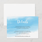 水彩青 シーサイド ウェディング ディテール エンクロージャーカード (正面/裏面)