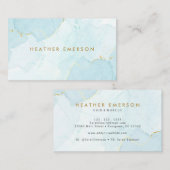 水彩青 名刺 (正面/裏面)
