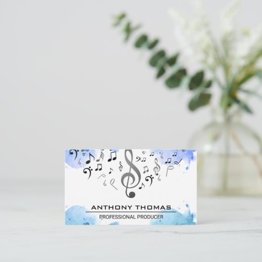 水彩青 | 楽譜 名刺 (スタンド正面)