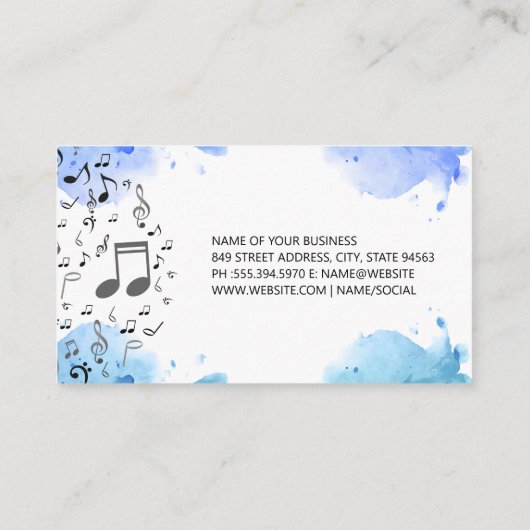 水彩青 | 楽譜 名刺 (裏面)