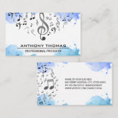 水彩青 | 楽譜 名刺 (正面/裏面)