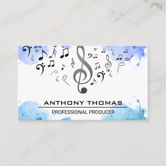 水彩青 | 楽譜 名刺 (正面)