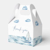 水彩青 nautical ベイビーシャワー フェイバーボックス (裏面サイド)