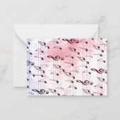 水彩音楽カラフルノート ノートカード (裏面)