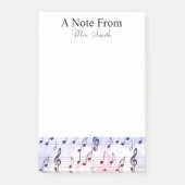 水彩音楽カラフルノート ポストイット (正面)