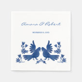 水彩音見鳥 スタンダードカクテルナプキン (正面)