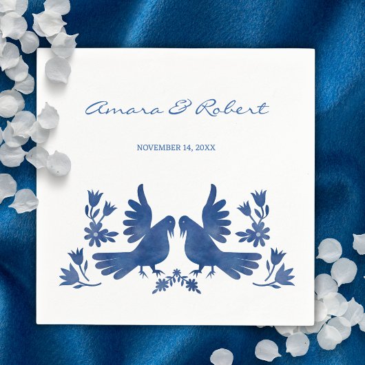 水彩音見鳥 スタンダードカクテルナプキン