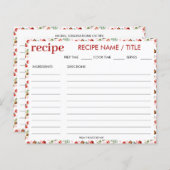 水彩顆粒地中海のレシピカード (正面/裏面)