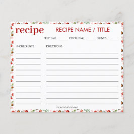 水彩顆粒地中海のレシピカード