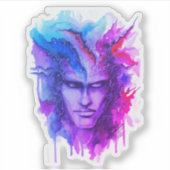 水彩顔シール シール (正面)