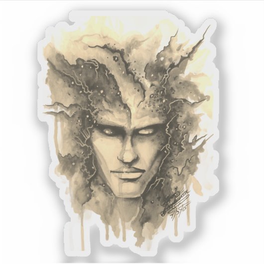 水彩顔シール シール (正面)