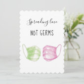 水彩顔マスクバレンタインデー シーズンカード (スタンド正面)