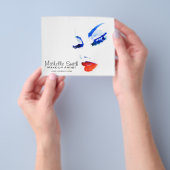 水彩顔メイクアップアーティストブランディング チラシ (手)