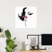 水彩顔メイクアップアーティストブランディング ポスター (ホームオフィス)