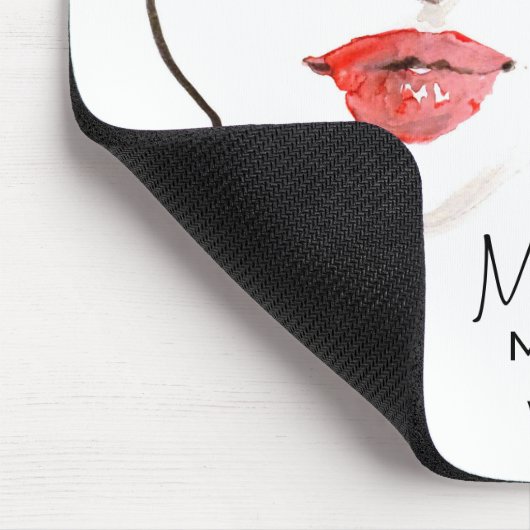 水彩顔メイクアップアーティストブランディング マウスパッド (コーナー)