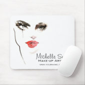 水彩顔メイクアップアーティストブランディング マウスパッド (マウス)