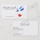 水彩顔メイクアップアーティストブランディング 名刺 (正面/裏面)