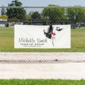 水彩顔メイクアップアーティストブランディング 横断幕 (インサイチュ)