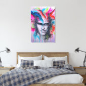 水彩顔 キャンバスプリント (インサイチュ (寝室))