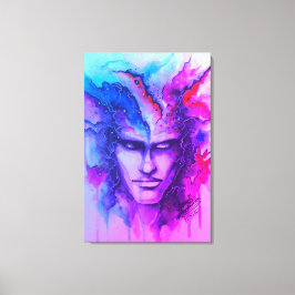 水彩顔 キャンバスプリント