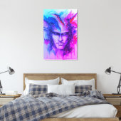 水彩顔 キャンバスプリント (インサイチュ (寝室))