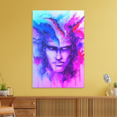 水彩顔 キャンバスプリント (インサイチュ (リビング))